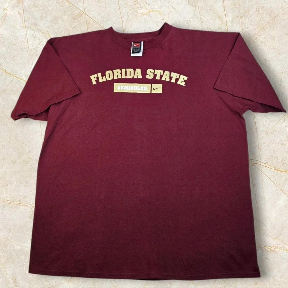 Vintage Nike Florida State University FSU Seminoles Center Swoosh Shirt Size 2XL